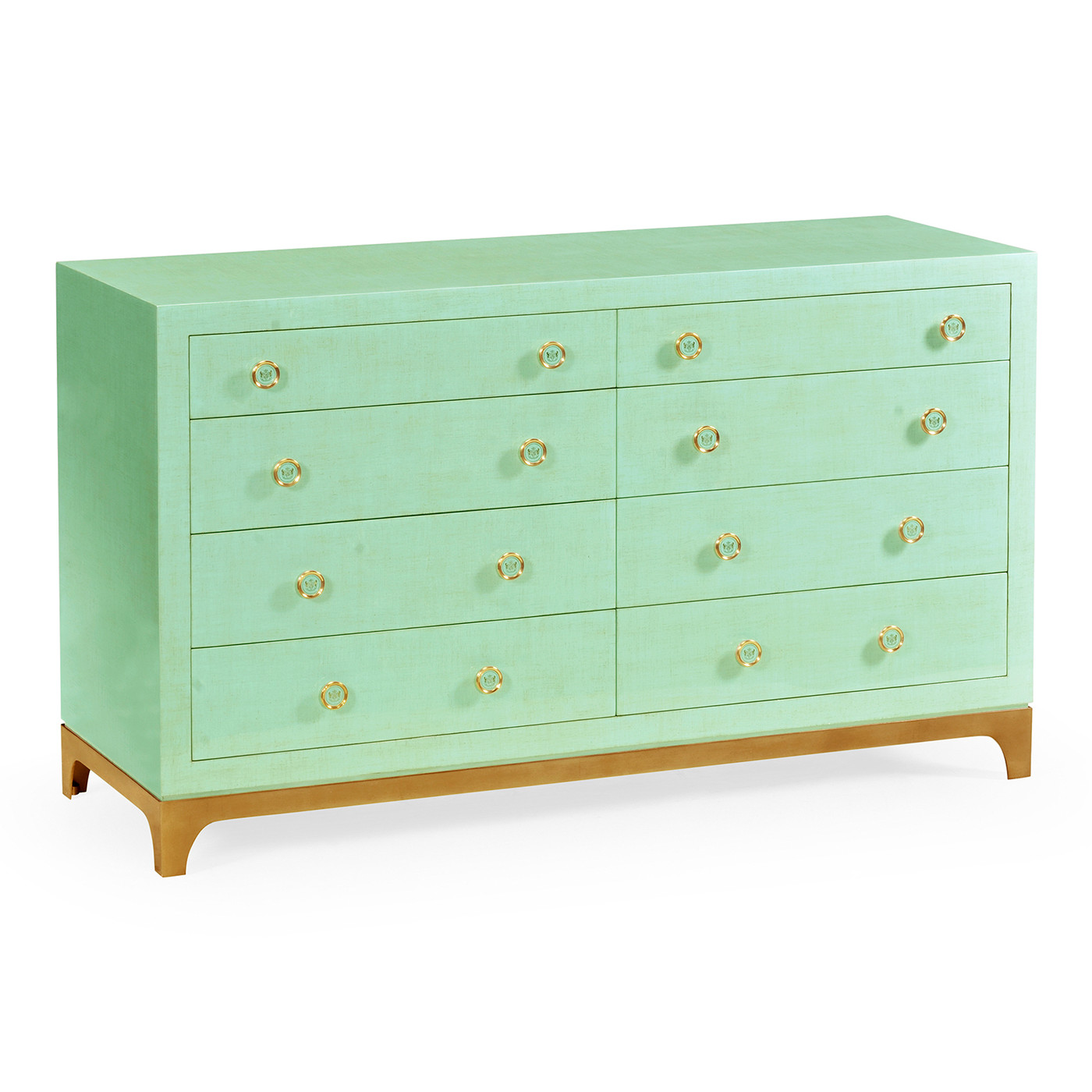 Robin's Egg & Gold Double Low Chest 