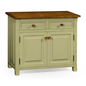 Gustavian style two door cupboard with drawers