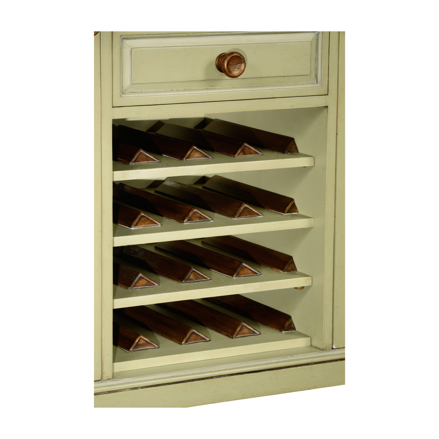 Gustavian style sideboard with wine rack