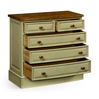 Gustavian Style Bow Fronted Chest
