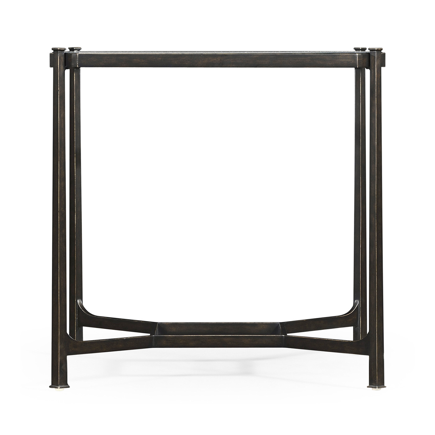 Distressed Bronze Square Side Table