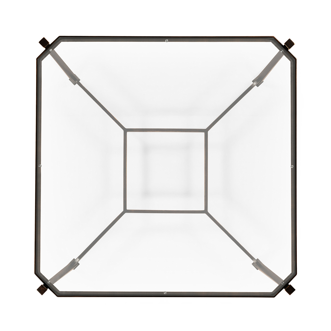 Distressed Bronze Square Side Table