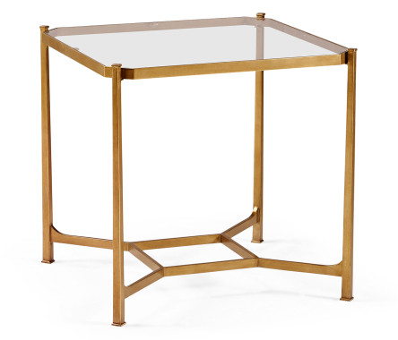 Gilded Square Side Table