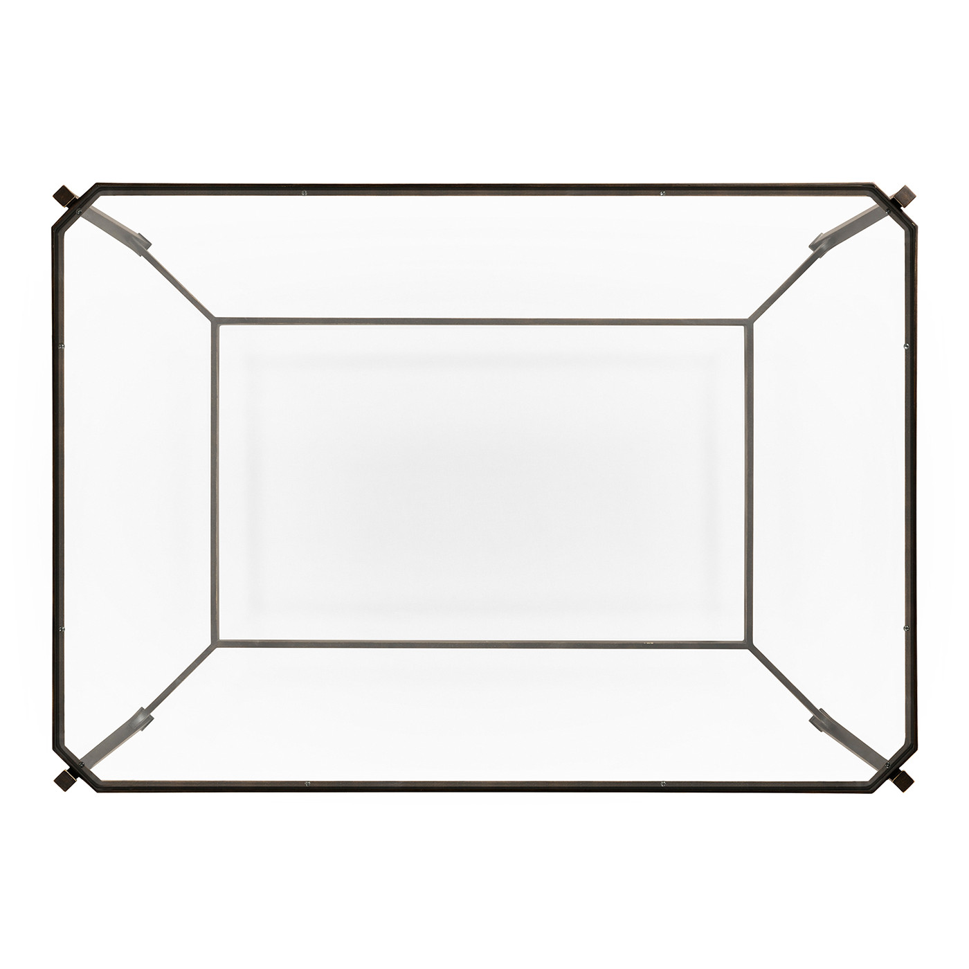 Distressed Bronze Rectangular Coffee Table