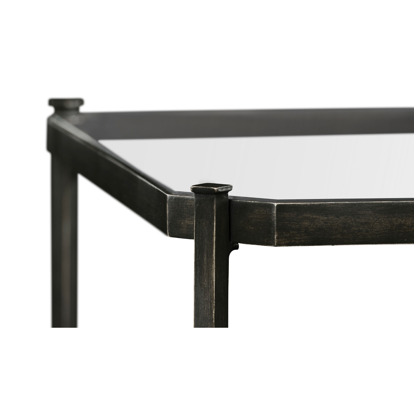 Distressed Bronze Rectangular Coffee Table