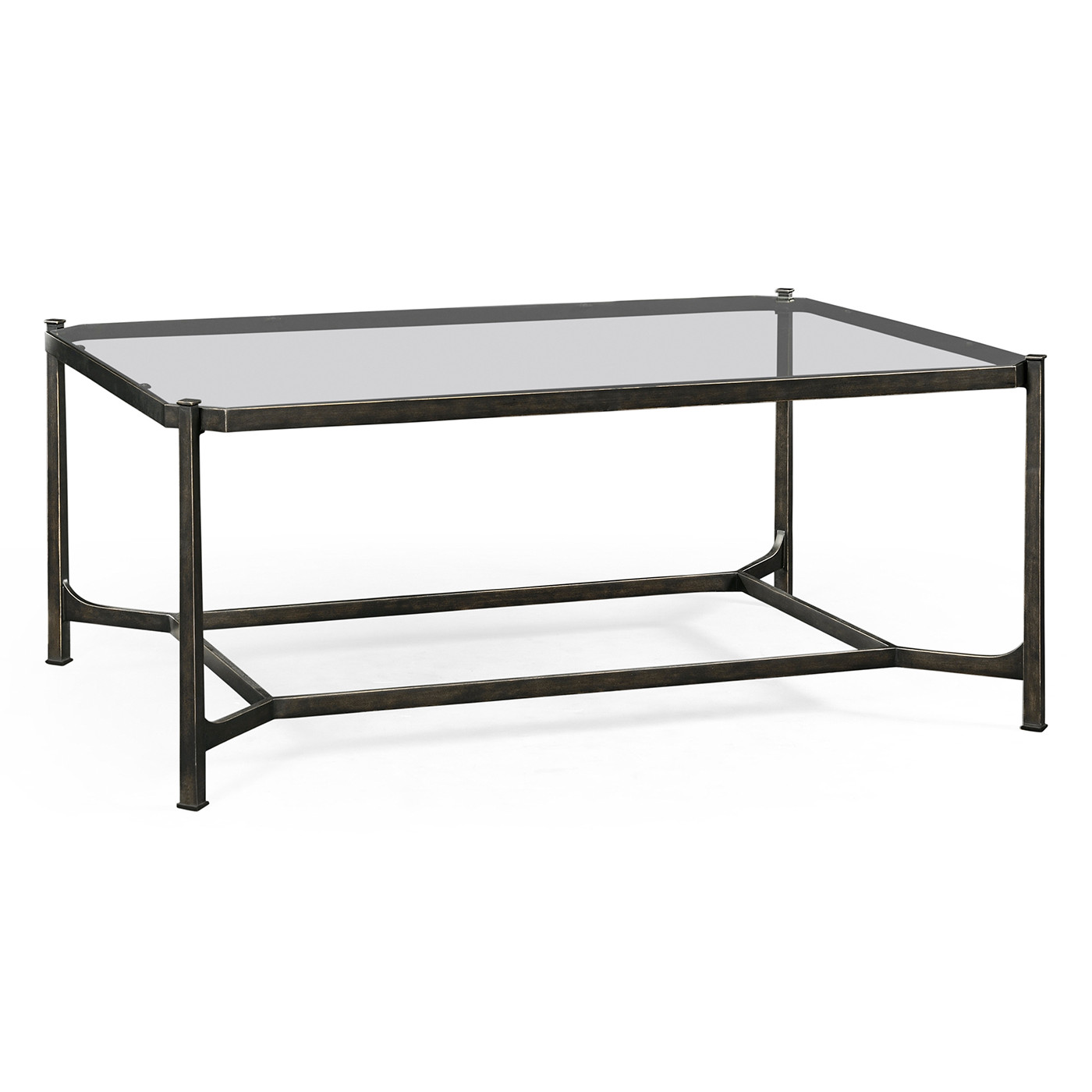 Distressed Bronze Rectangular Coffee Table