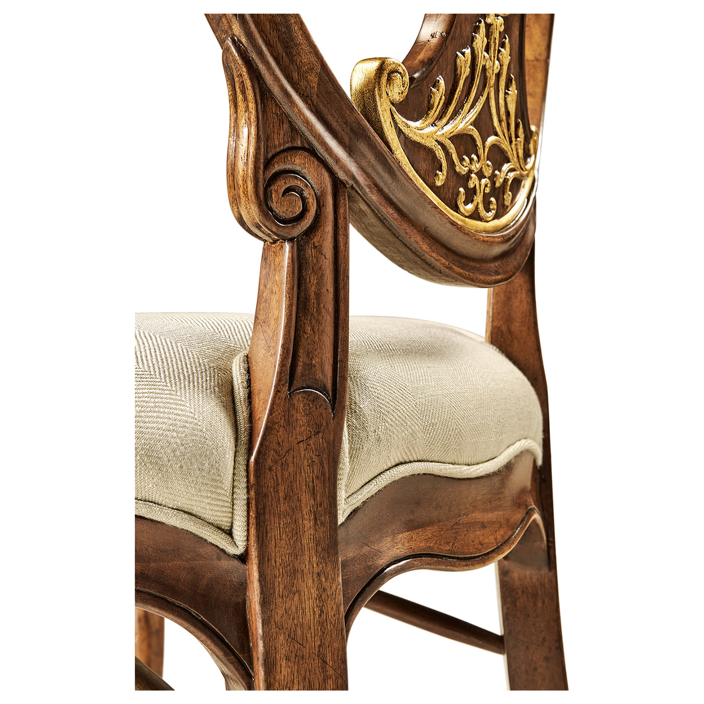 Sheraton Walnut Oval Back Side Chair