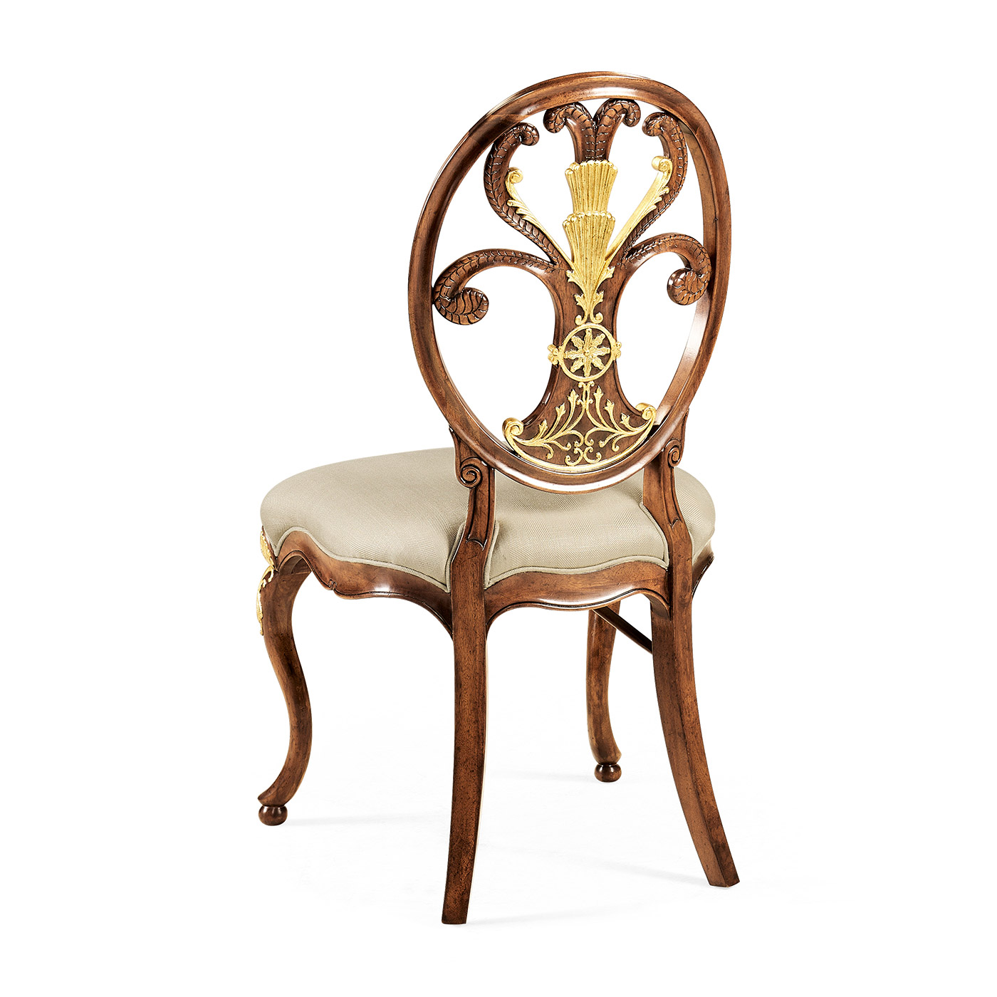 Sheraton Walnut Oval Back Side Chair