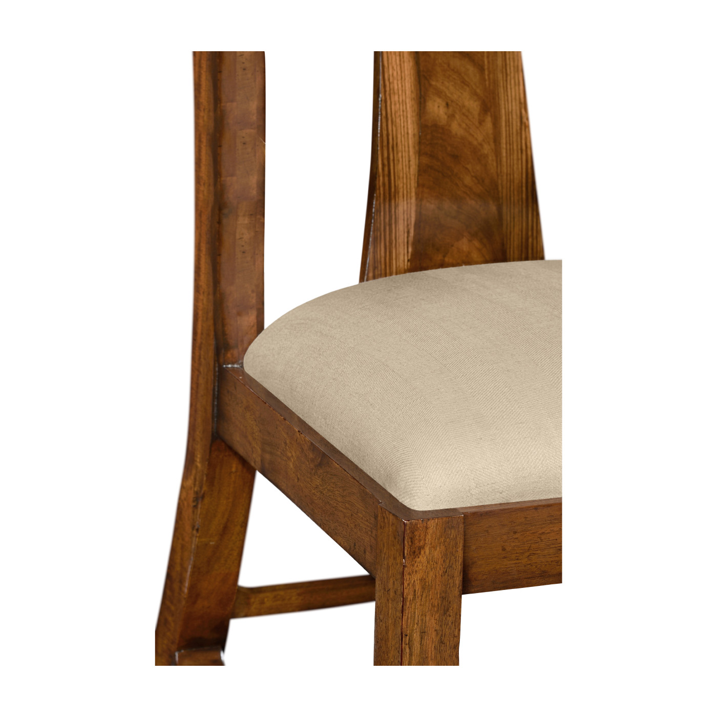 Striped inlay side chair