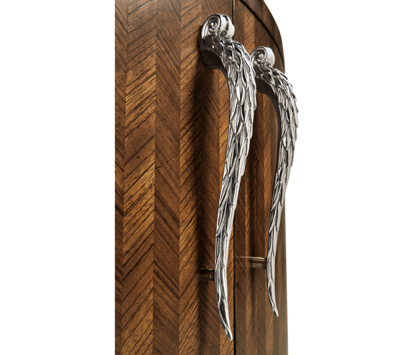 Feather Inlay Cocktail Cabinet