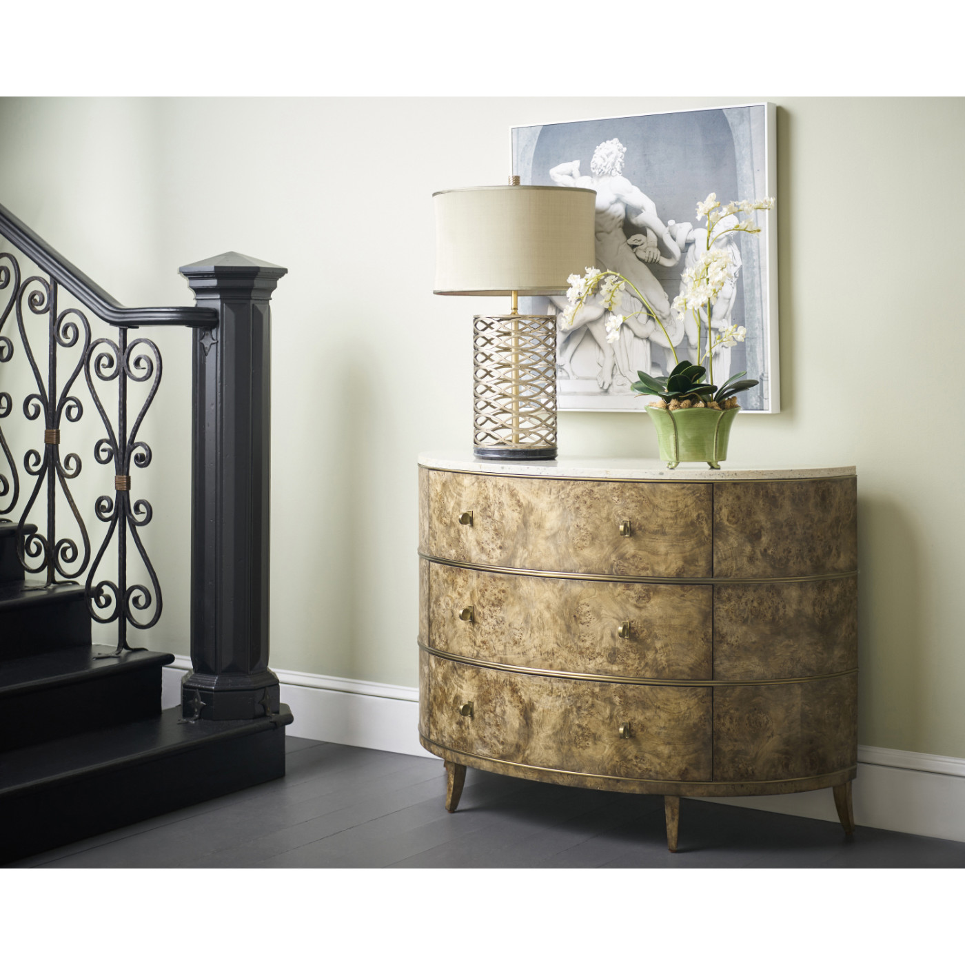 Gilded Interlaced Iron Table Lamp