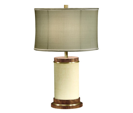 Ivory Finish Hyedua Circular Table Lamp