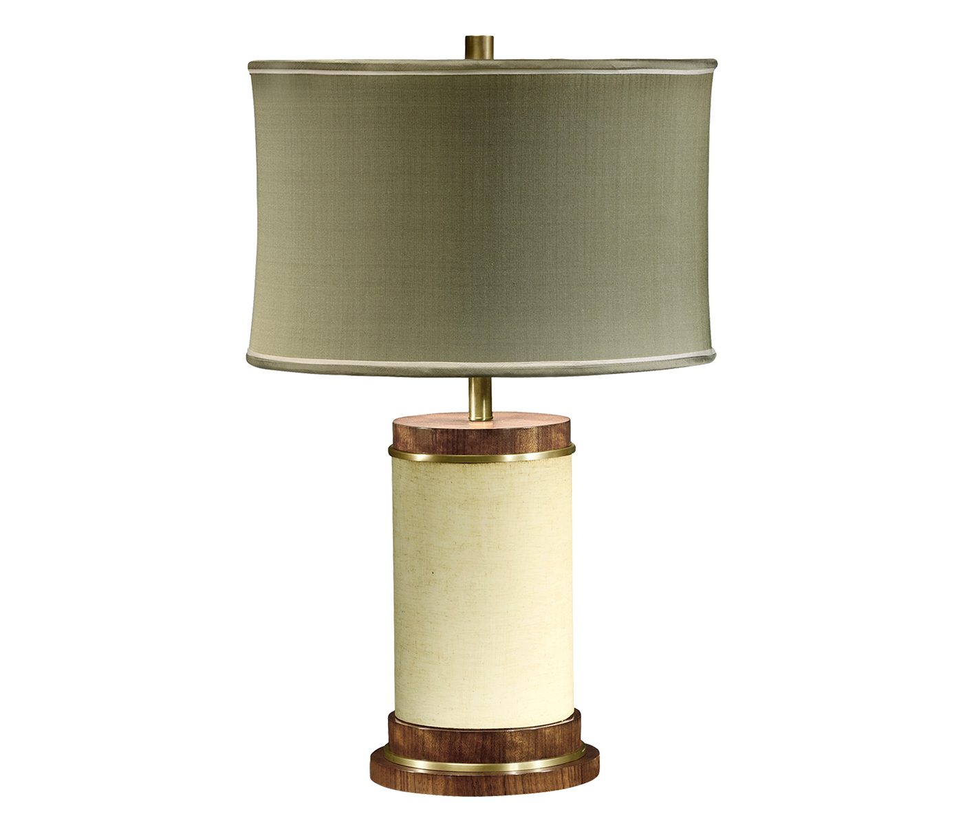 Ivory Finish Hyedua Circular Table Lamp