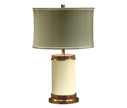 Ivory Finish Hyedua Circular Table Lamp