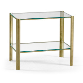Brass & Glass End Table