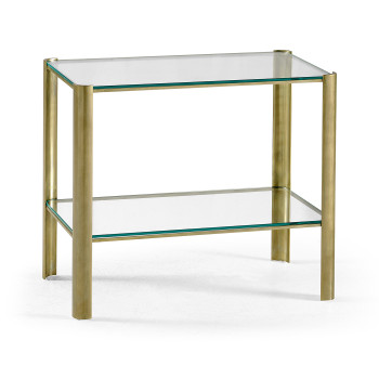 Brass & Glass End Table