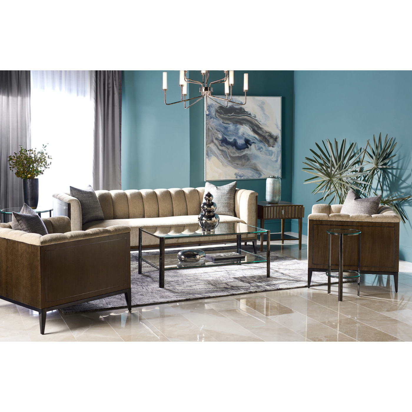 Gatsby Black Nickel Cocktail Table