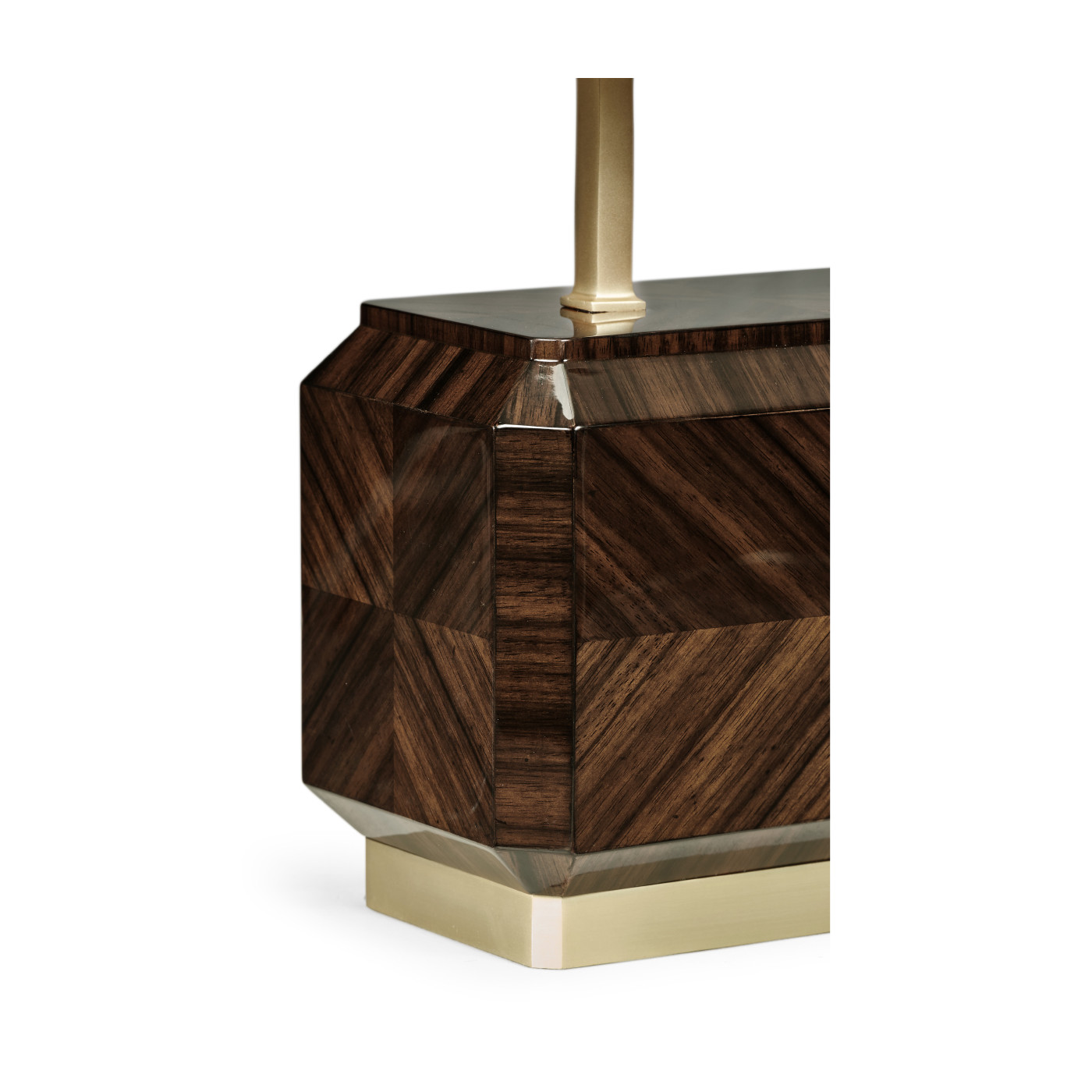 Tea Caddy Macassar Ebony High Lustre Table Lamp