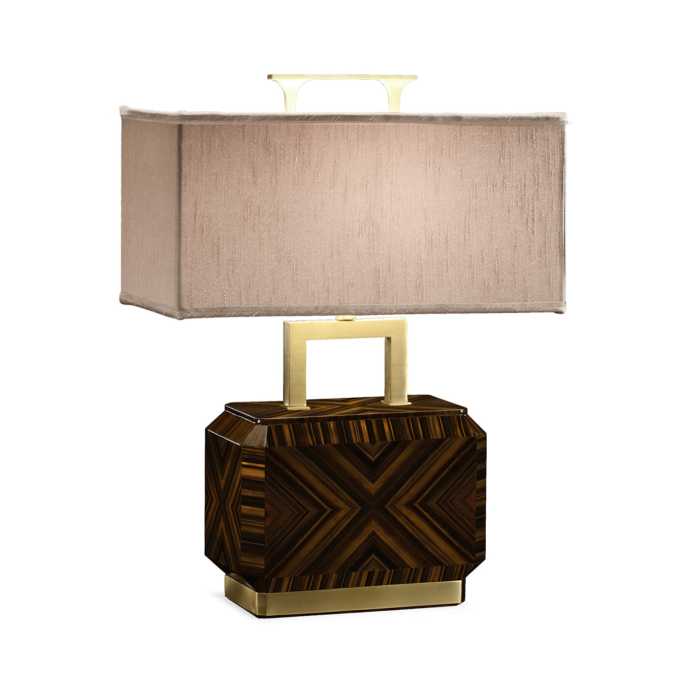 Tea Caddy Macassar Ebony High Lustre Table Lamp