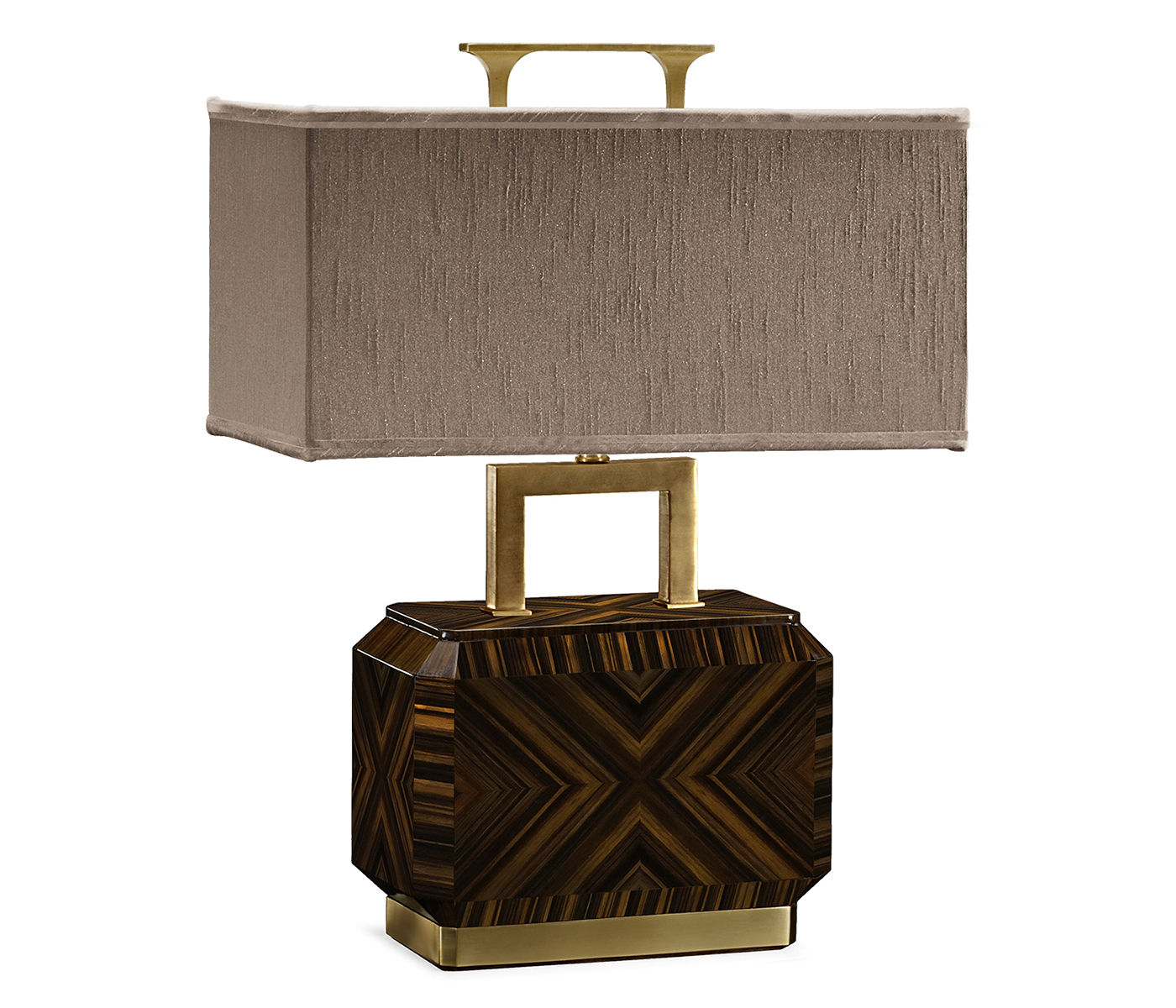 Tea Caddy Macassar Ebony High Lustre Table Lamp