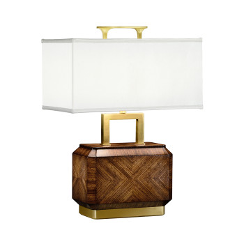 Tea Caddy Zebrano Table Lamp