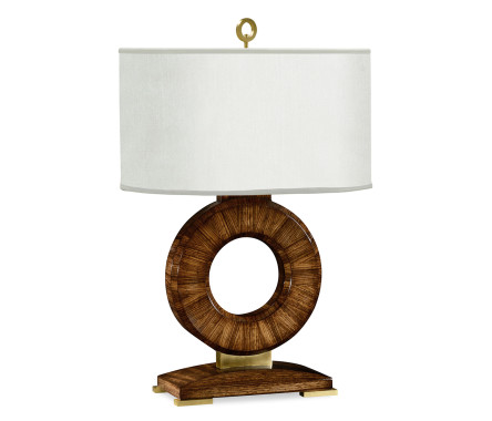 Porthole Zebrano Table Lamp