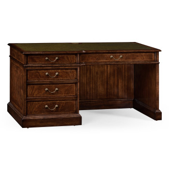 Mahogany Compact Single Pedestal Desk