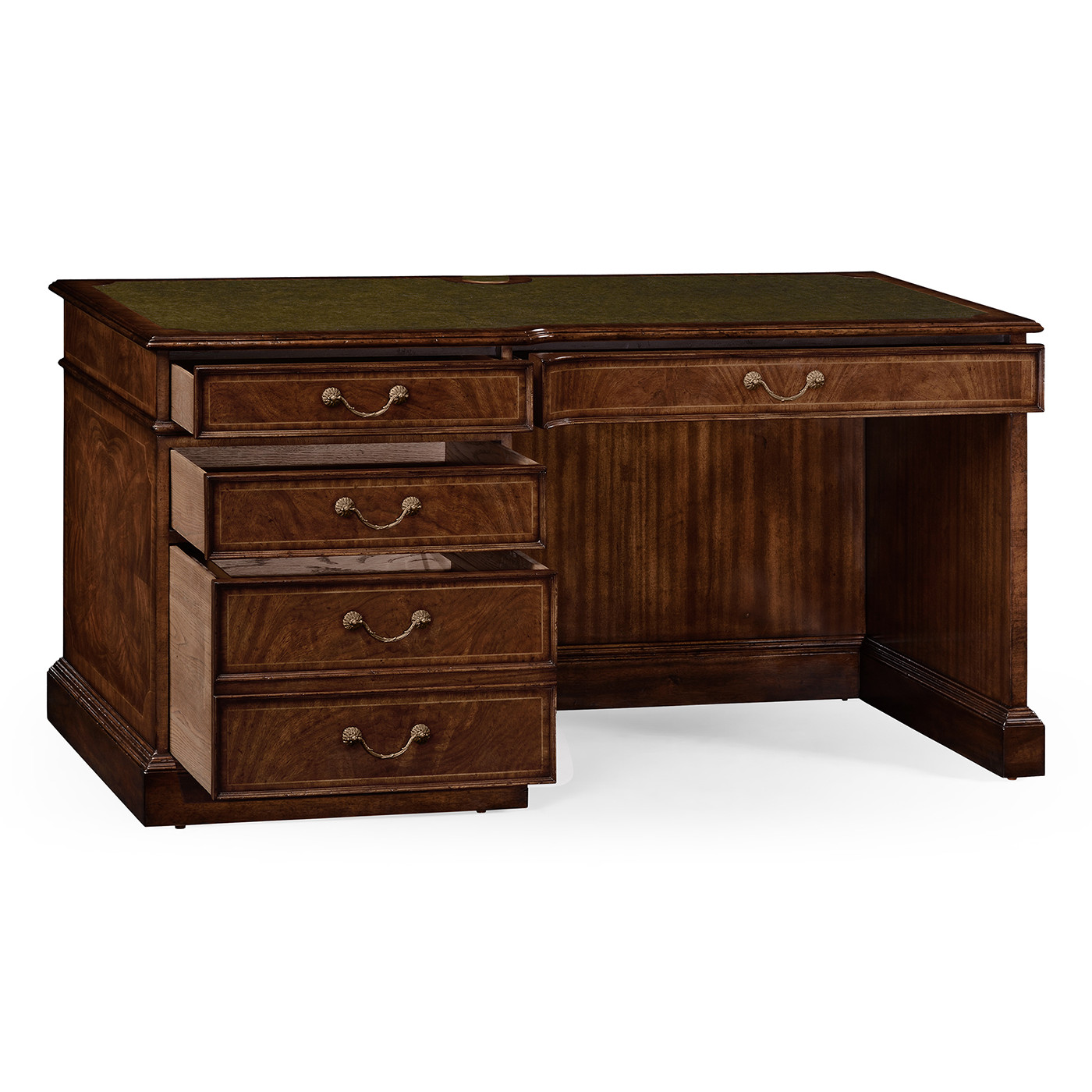 Mahogany Compact Single Pedestal Desk
