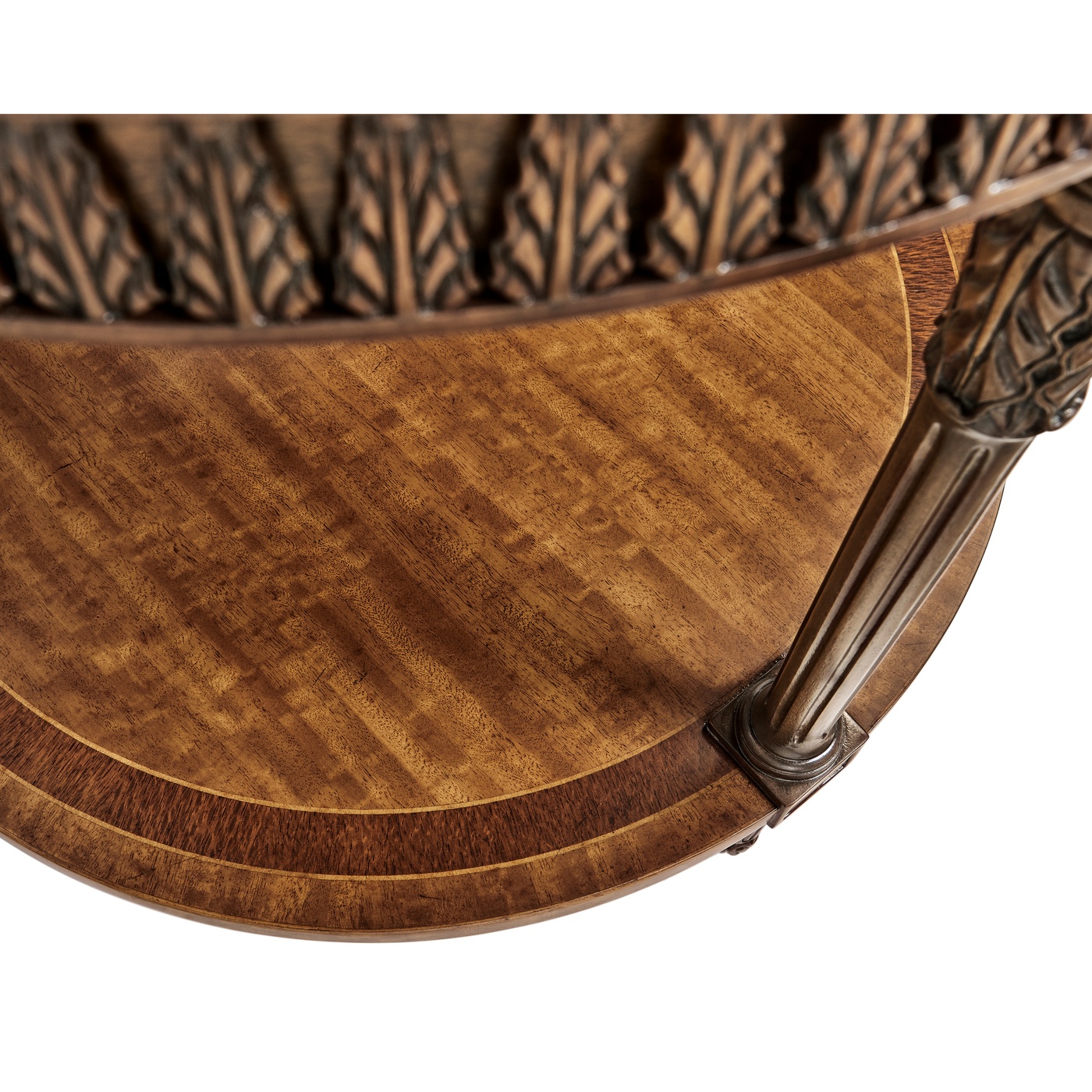 Napoleon III style round side table with fine inlay