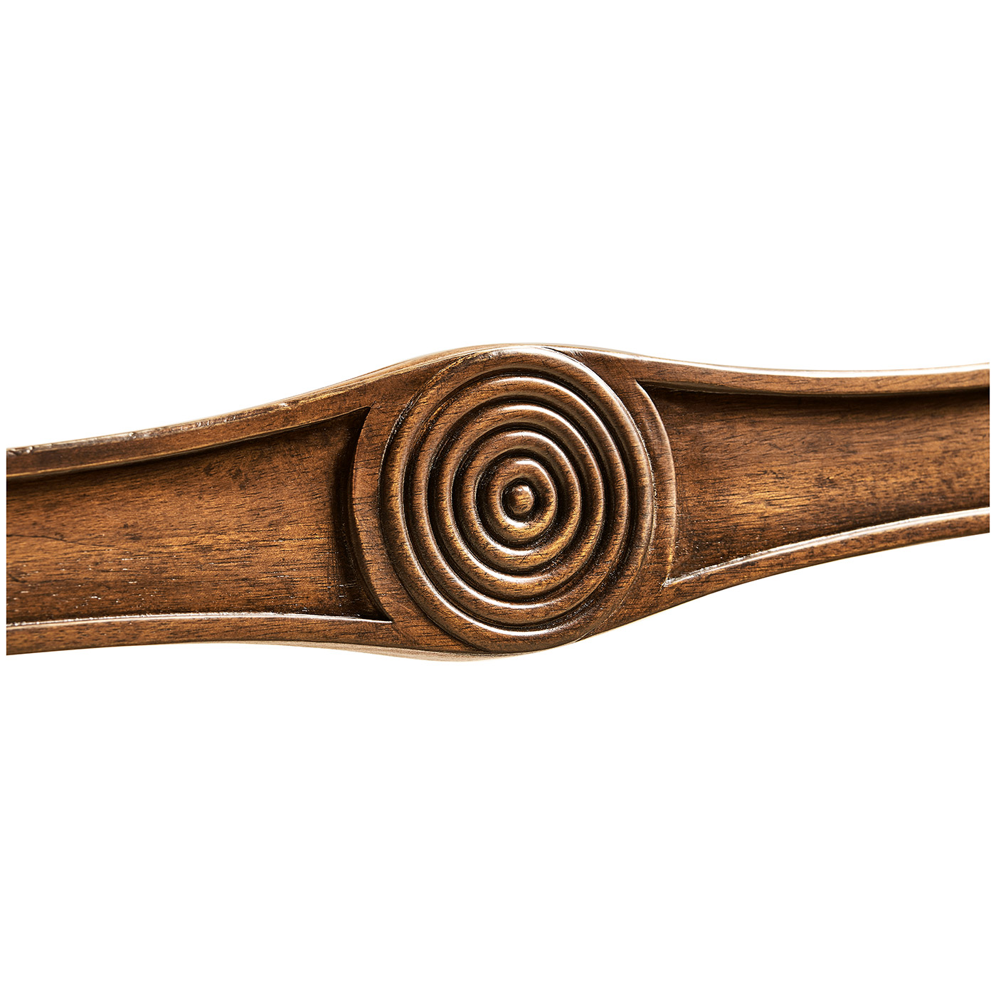 Regency Walnut Bench with Scrolling Arms