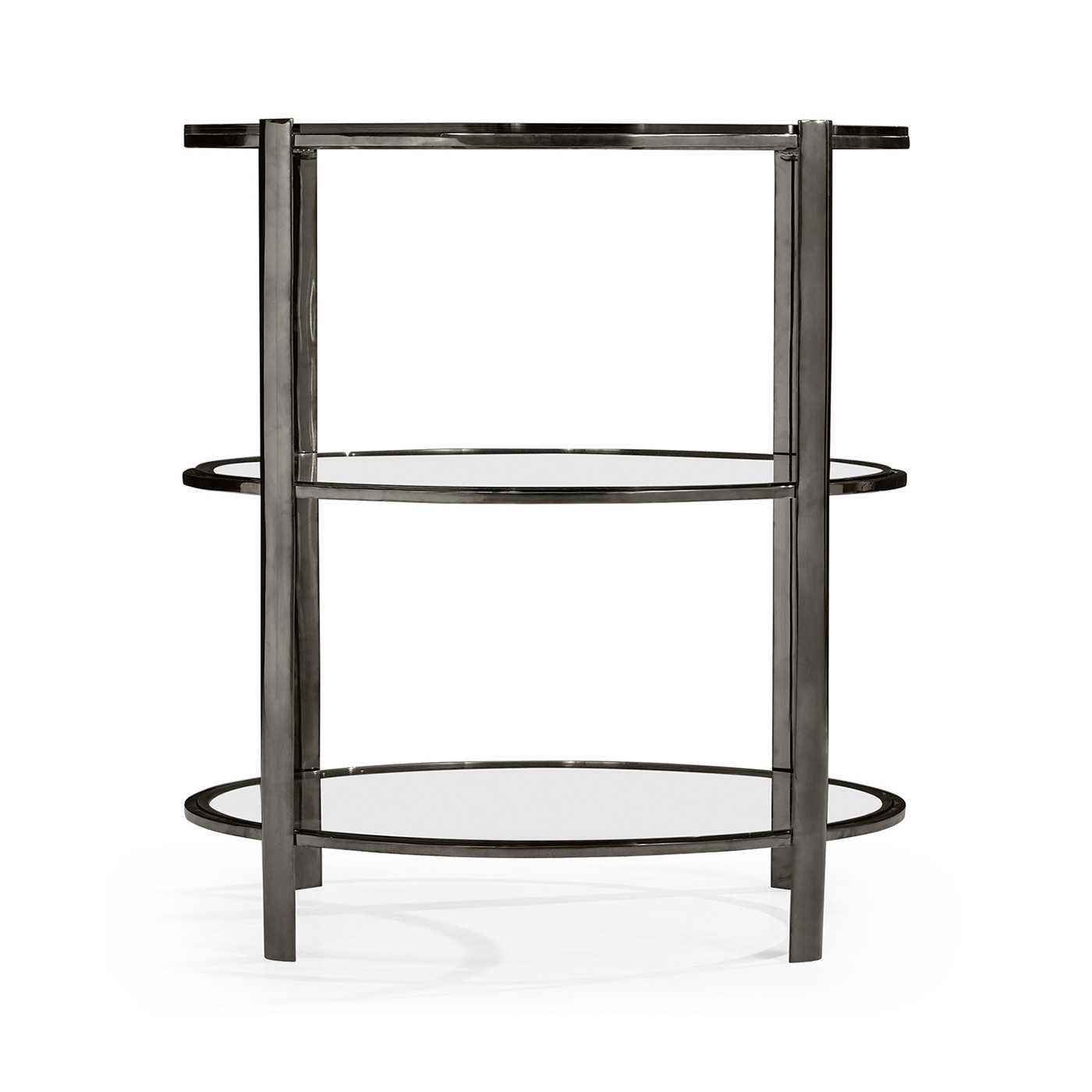 Gatsby Round Black Nickel End Table
