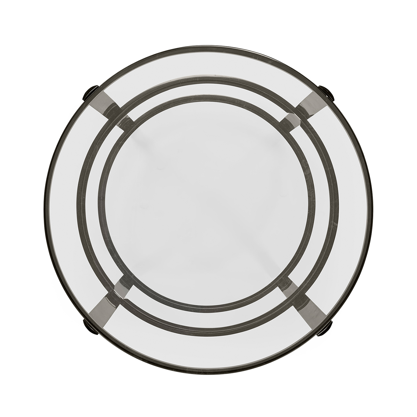 Gatsby Round Black Nickel End Table