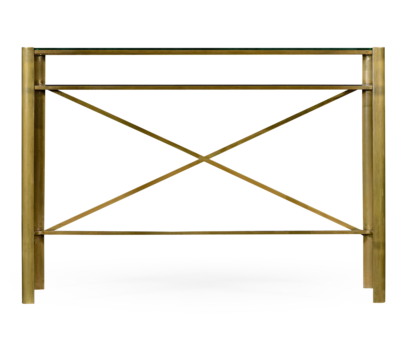 Brass & Glass Rectangular Console
