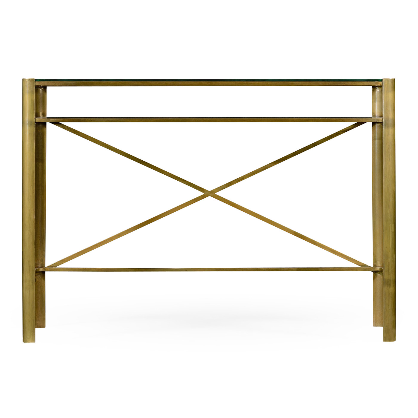 Brass & Glass Rectangular Console