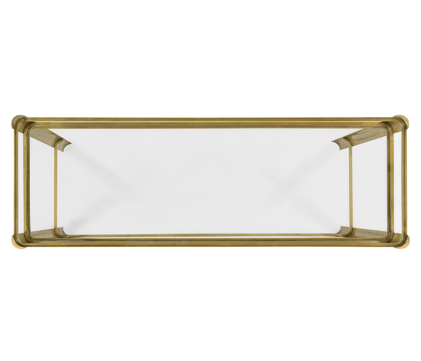 Brass & Glass Rectangular Console