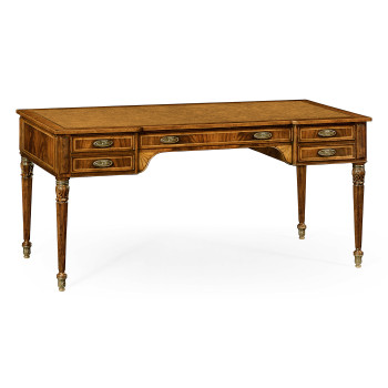 Sheraton style walnut bureau plat