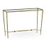 Hammered Light Brown Brass Rectangular Console