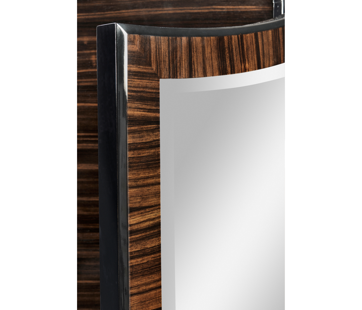 Triple Full Length Art Deco Macassar Ebony High Lustre Mirror