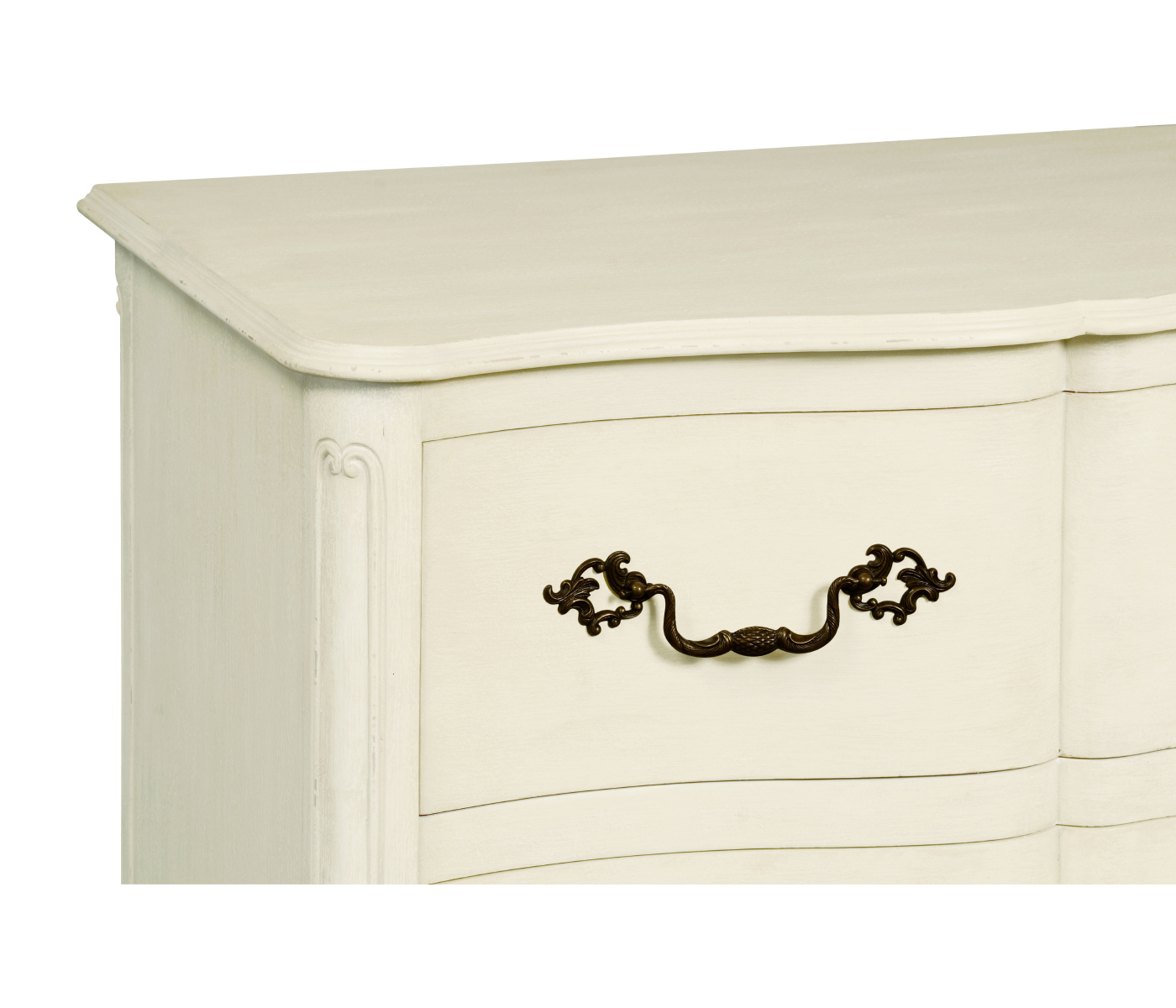 Linen painted French provincial chest of drawers