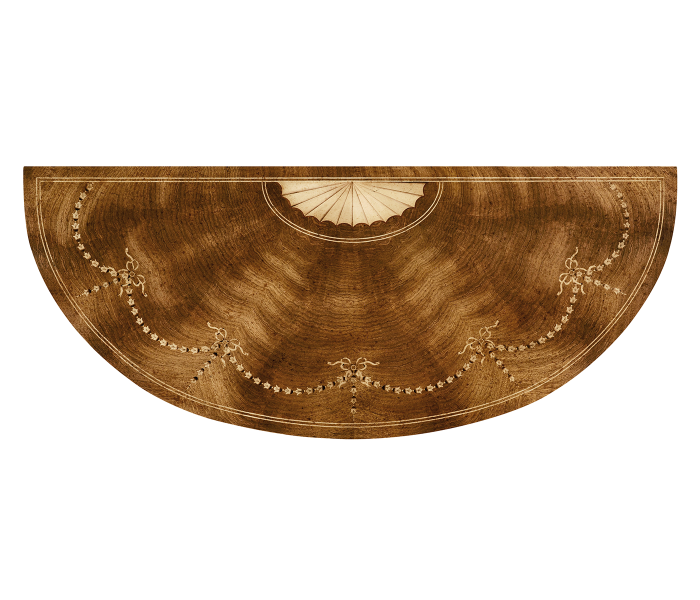 Sheraton Style Bowfront Light Walnut Commode