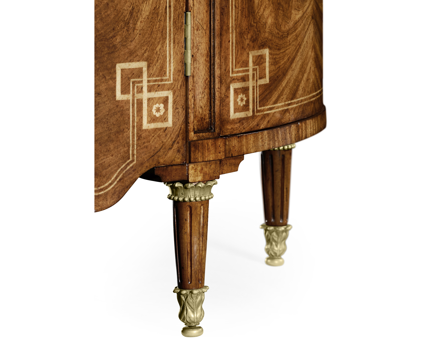 Sheraton Style Bowfront Light Walnut Commode