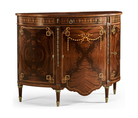 Sheraton Style Bowfront Light Mahogany Commode