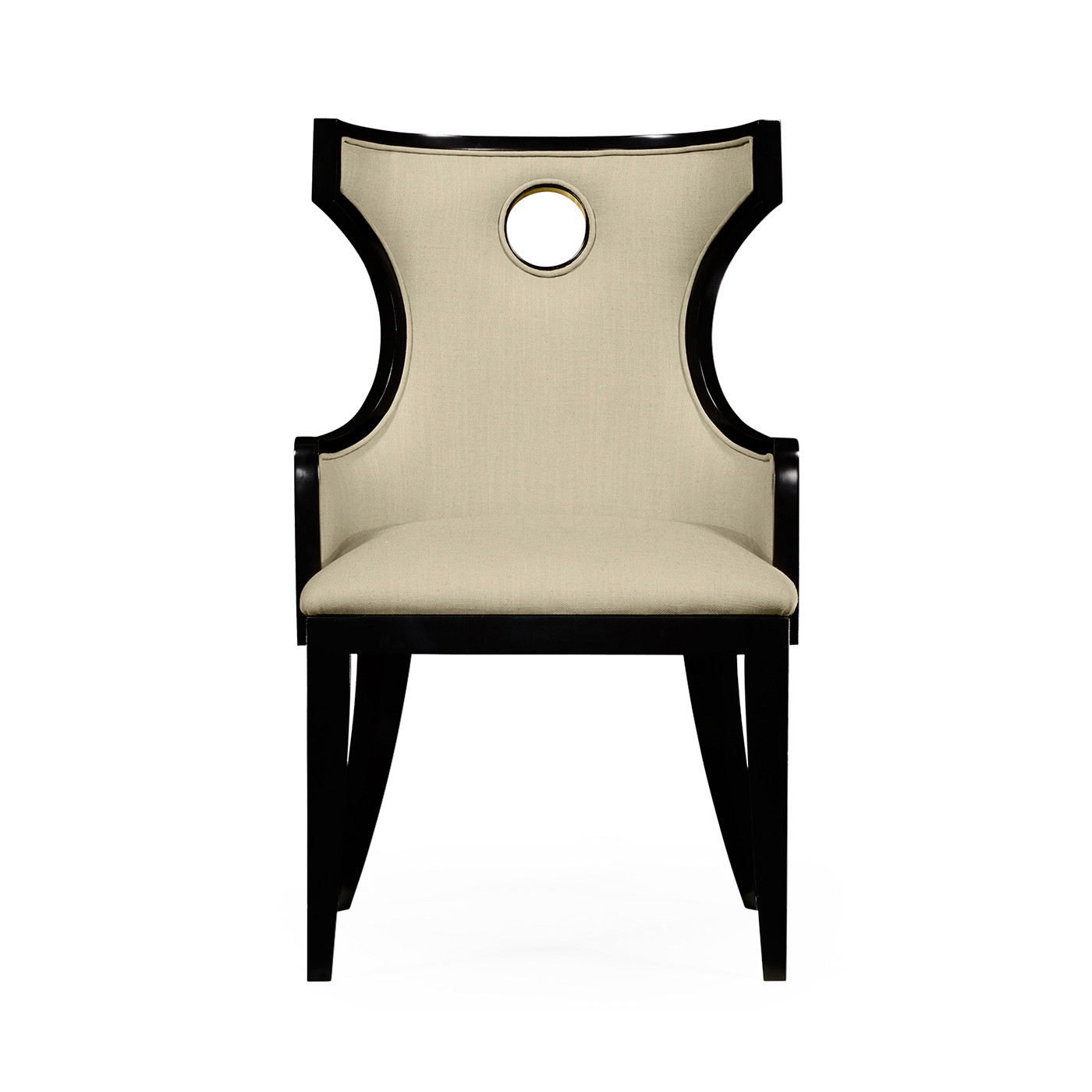 Greek Revival Biedermeier Black Arm Chair