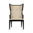 Greek Key Design Biedermeier Black Arm Chair