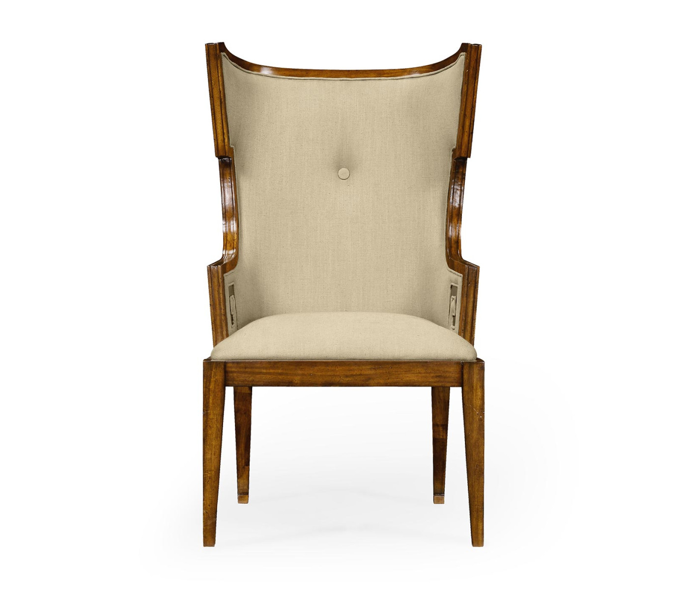 Greek Key Design Biedermeier Walnut Arm Chair