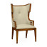 Greek Key Design Biedermeier Walnut Arm Chair