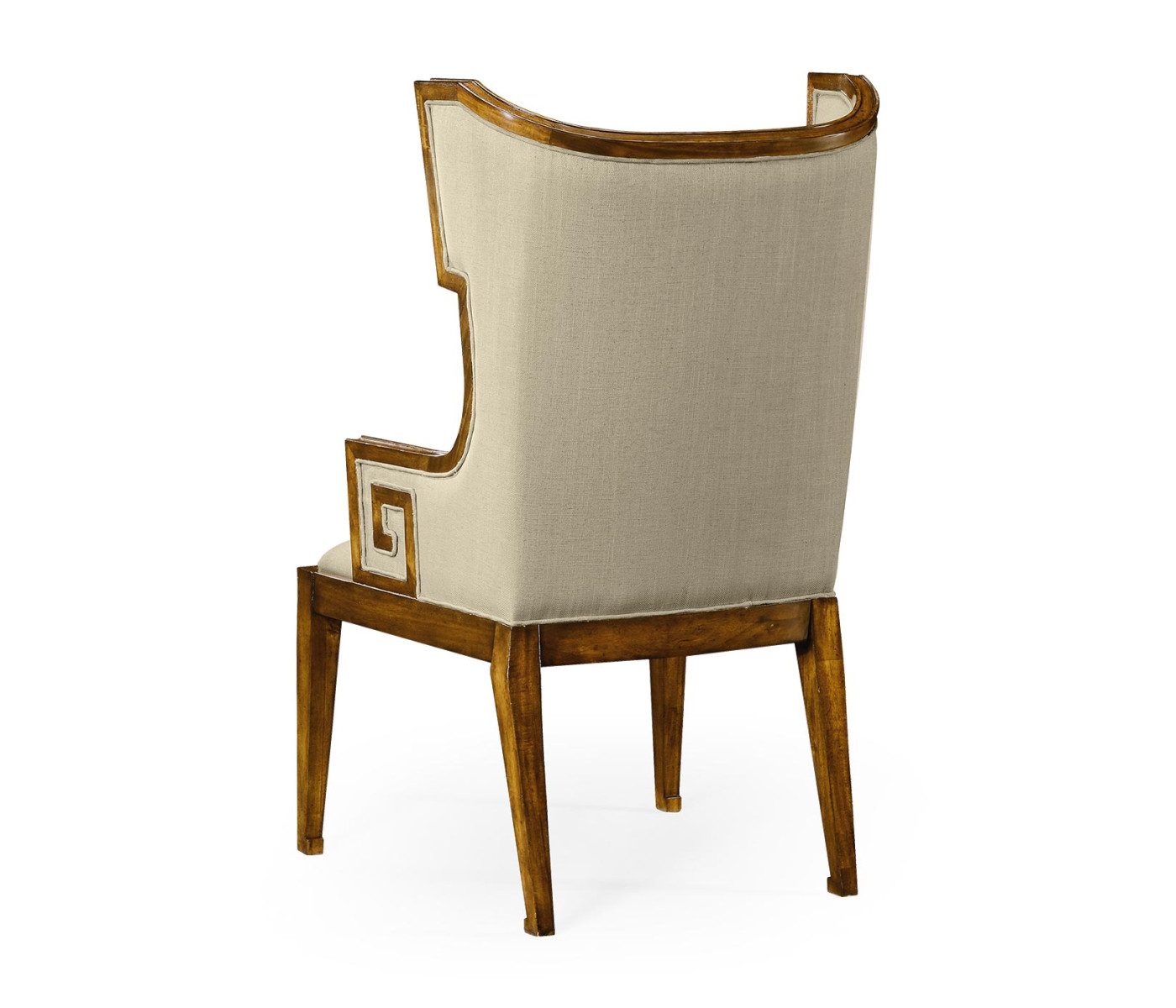 Greek Key Design Biedermeier Walnut Arm Chair