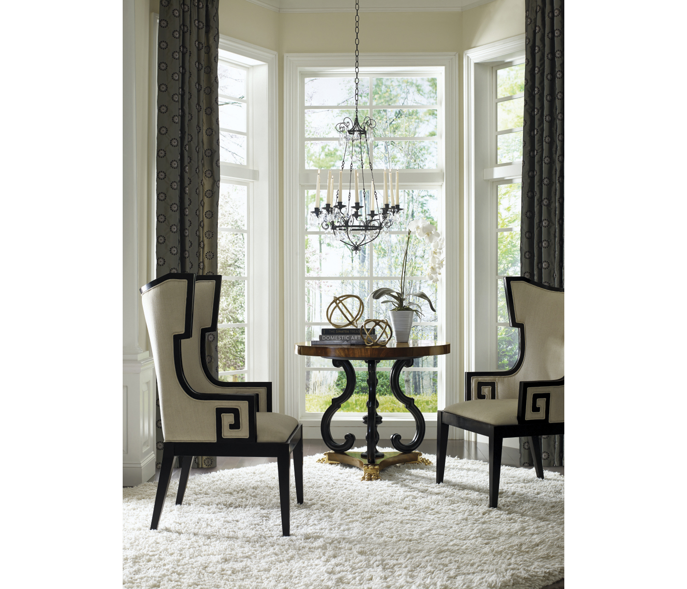 Greek Key Design Biedermeier Walnut Arm Chair