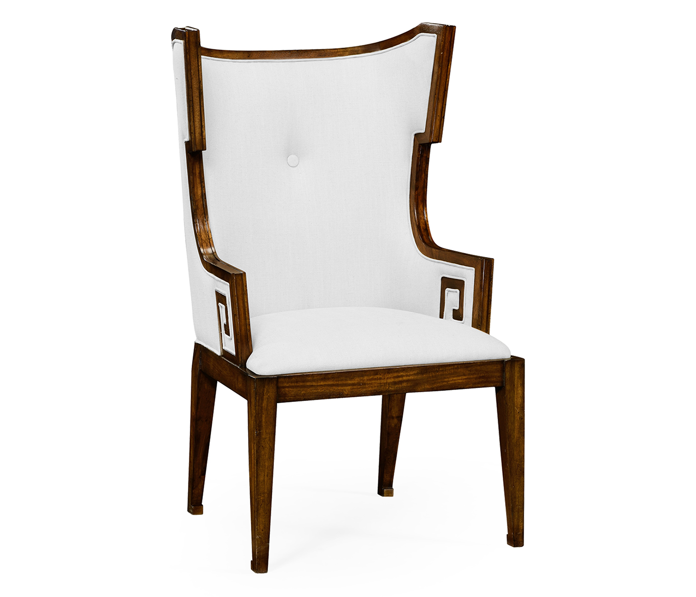 Greek Key Design Biedermeier Walnut Arm Chair