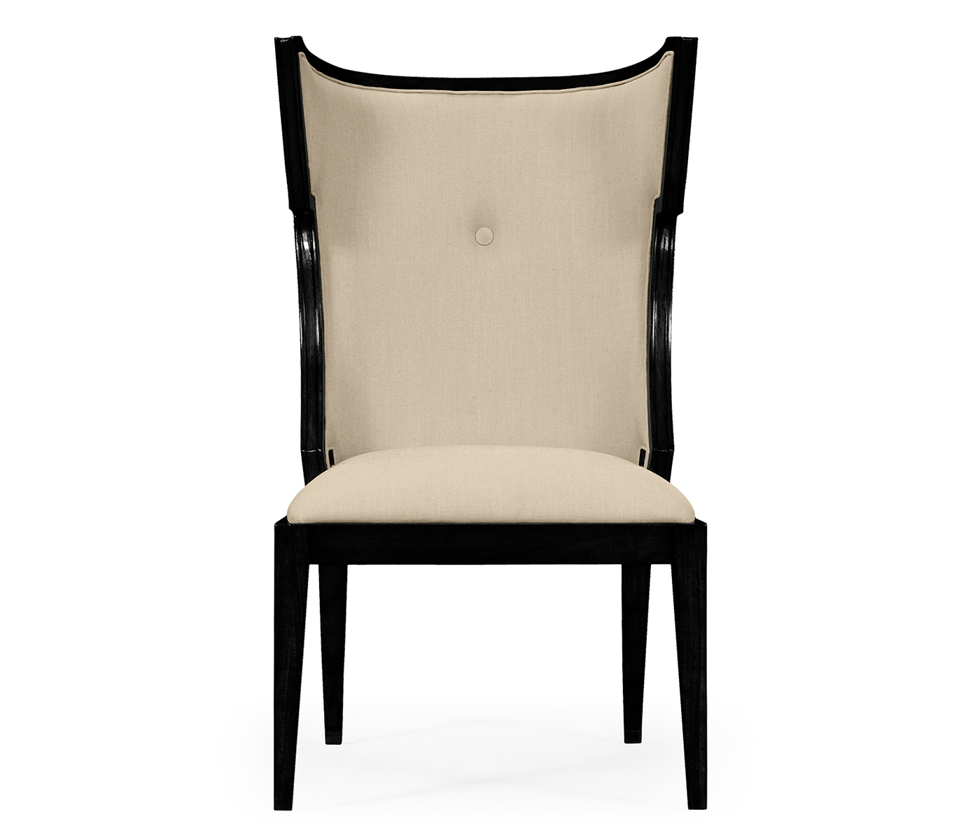 Greek Key Design Biedermeier Black Side Chair